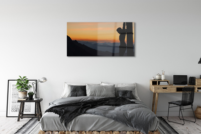 Obraz na akrylátovom skle Ježiš ukrižovaný slnko