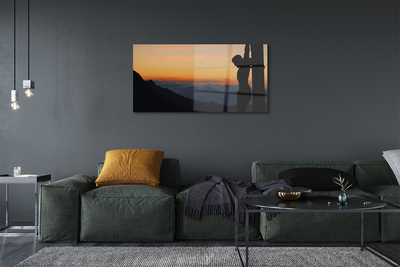 Obraz na akrylátovom skle Ježiš ukrižovaný slnko
