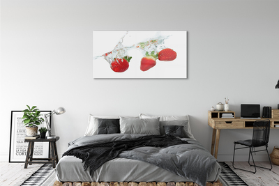 Obraz plexi Water strawberry biele pozadie