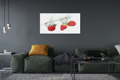 Obraz plexi Water strawberry biele pozadie