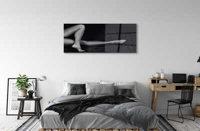 Obraz plexi Čierne a biele sieťované nohy