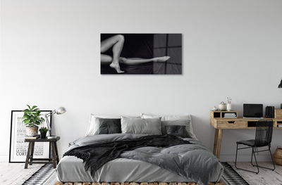 Obraz plexi Čierne a biele sieťované nohy