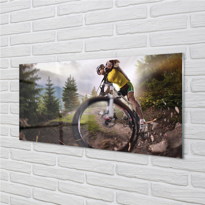 Obraz plexi Cloud na horskom bicykli