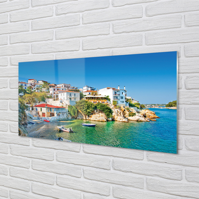 Obraz na akrylátovom skle Grécko stavieb pobrežie morská