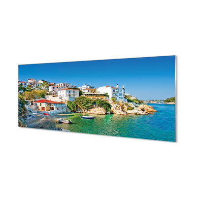 Obraz na akrylátovom skle Grécko stavieb pobrežie morská