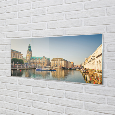 Obraz na akrylátovom skle Nemecko hamburg river katedrála