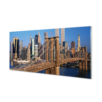 Obraz na akrylátovom skle Bridge mrakodrapy river