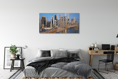 Obraz na akrylátovom skle Bridge mrakodrapy river