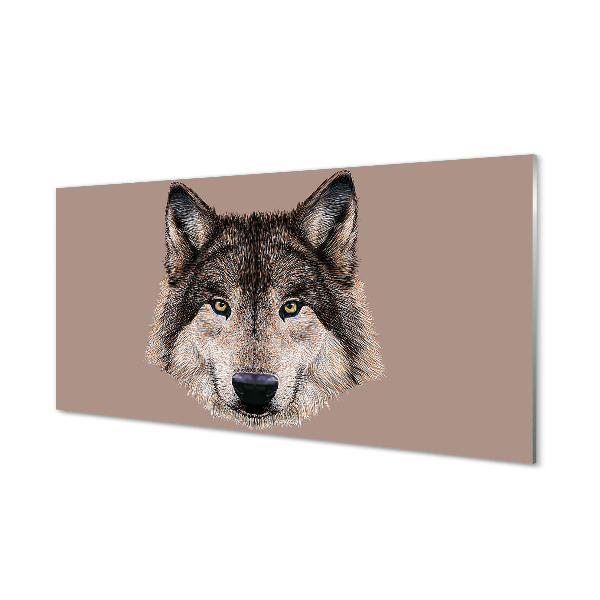 Obraz na akrylátovom skle Maľované vlk
