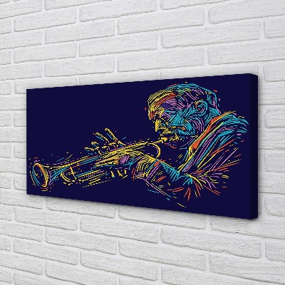 Obraz canvas trumpet muž