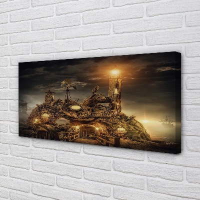 Obraz canvas Lucerna mraky plavidiel