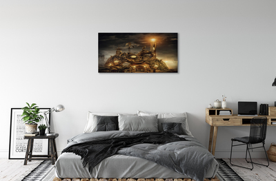 Obraz canvas Lucerna mraky plavidiel