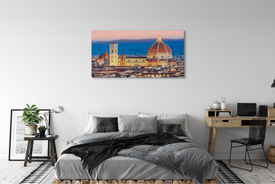 Obraz na plátne Taliansko katedrála panoráma v noci