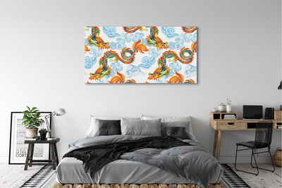 Obraz canvas Japonské farebné drakmi