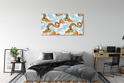 Obraz canvas Japonské farebné drakmi