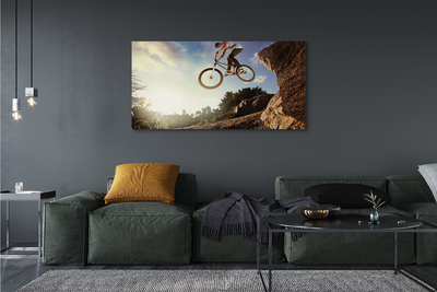 Obraz canvas Horský bicykel oblohy oblačno
