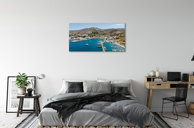 Obraz na plátne Grécko Coast horské mesto