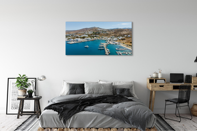 Obraz na plátne Grécko Coast horské mesto