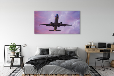 Obraz canvas Mraky obloha lietadlo