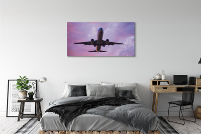 Obraz canvas Mraky obloha lietadlo