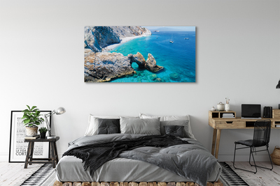Obraz na plátne Grécko Beach brehu mora