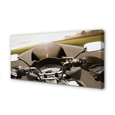 Obraz canvas Motocykla cestného oblohy top