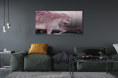 Obraz canvas Unicorn stromy jazero