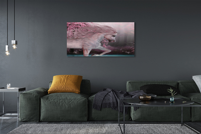 Obraz canvas Unicorn stromy jazero