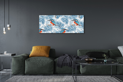 Obraz na plátne Maľované vták na vetve