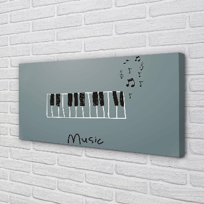 Obraz canvas piano poznámky