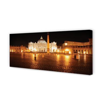 Obraz na plátne Rome Basilica Square v noci