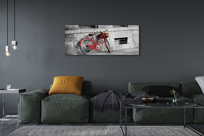Obraz canvas Červené koleso s košíkom