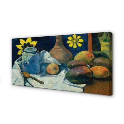 Obraz canvas Zátišie s kanvicou čaju a ovocím – Paul Gauguin