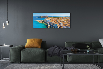 Obraz na plátne Grécko Morské pobreží mesto
