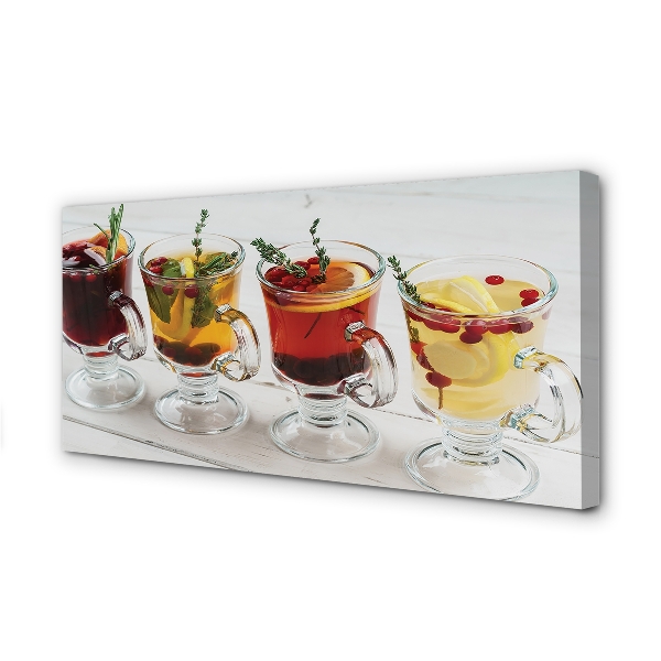 Obraz canvas Zimné ovocný čaj byliny