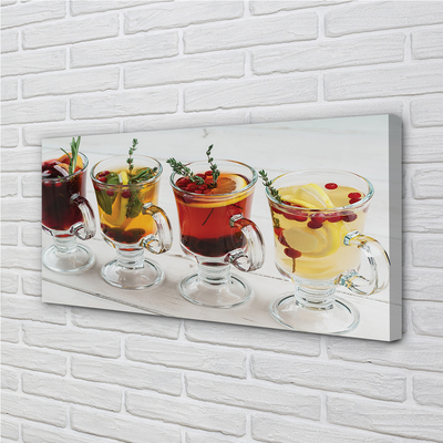 Obraz canvas Zimné ovocný čaj byliny
