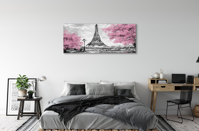 Obraz canvas Paris jarný strom