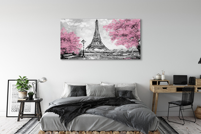 Obraz canvas Paris jarný strom