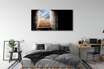 Obraz na plátne schody slnko