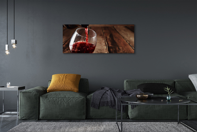 Obraz canvas Dosky poháre na víno