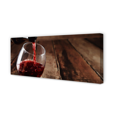 Obraz canvas Dosky poháre na víno