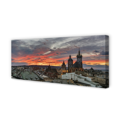 Obraz na plátne Krakow Sunset panorama