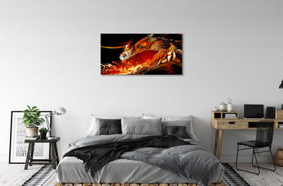 Obraz canvas ohnivého draka