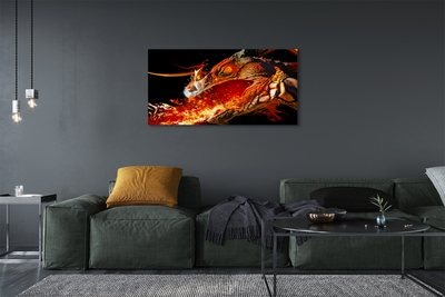 Obraz canvas ohnivého draka