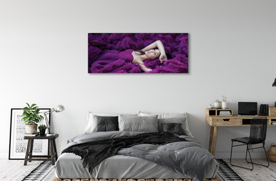 Obraz canvas žena purple