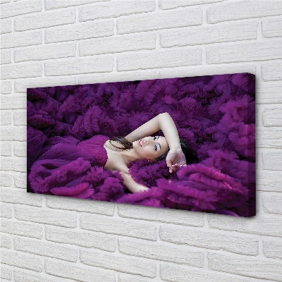 Obraz canvas žena purple