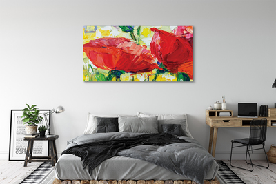 Obraz canvas červené kvety