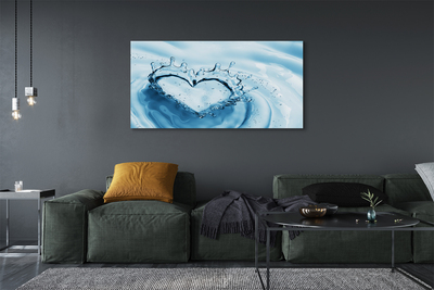 Obraz canvas Vodné kvapky srdce
