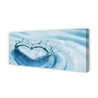 Obraz canvas Vodné kvapky srdce