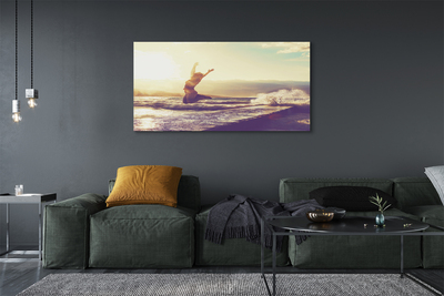 Obraz canvas Ženské jazero mraky